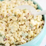 Scoop of Classic Macaroni Salad