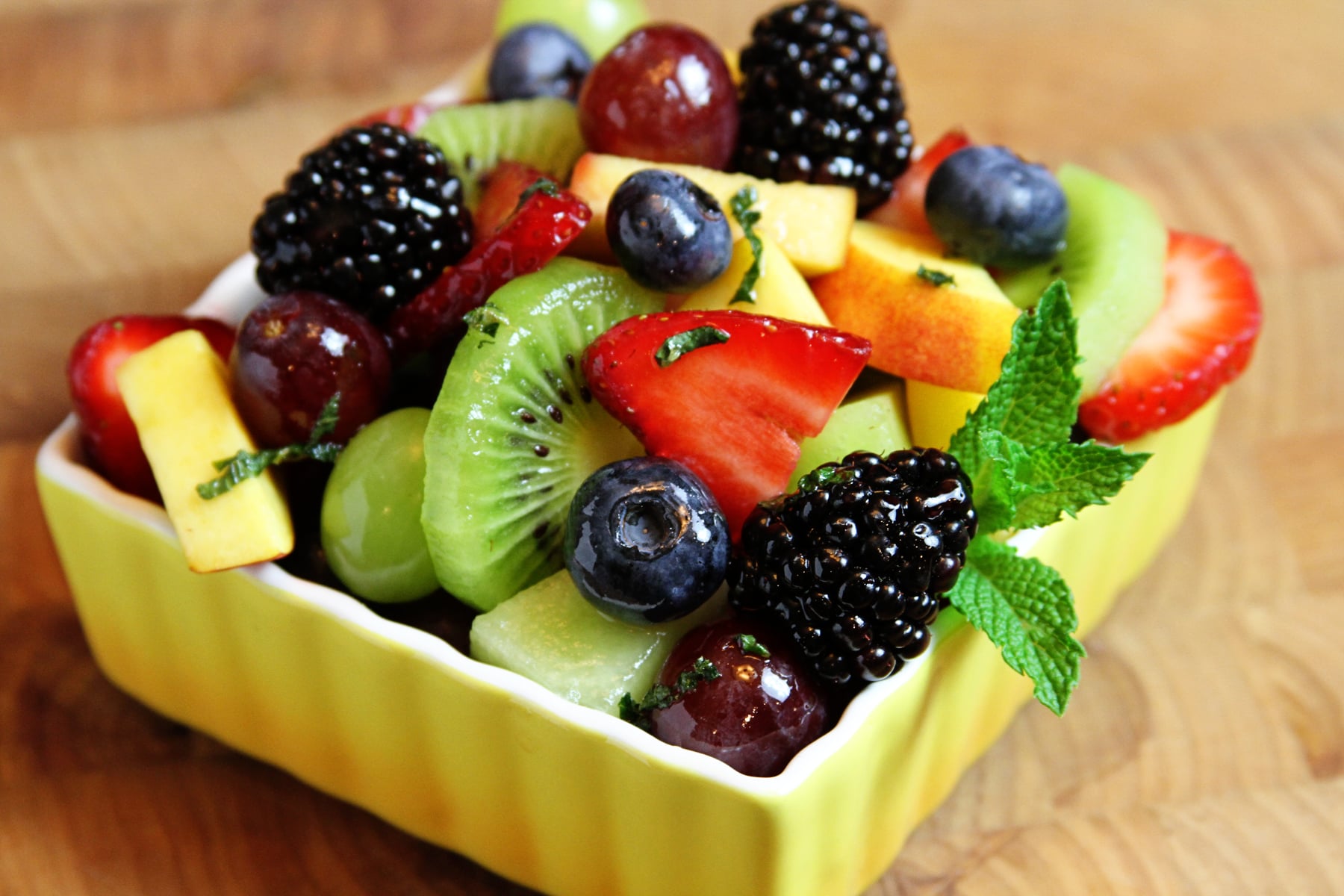 Fresh Fruit Salad with Honey-Lime Dressing | SouthernBite.com