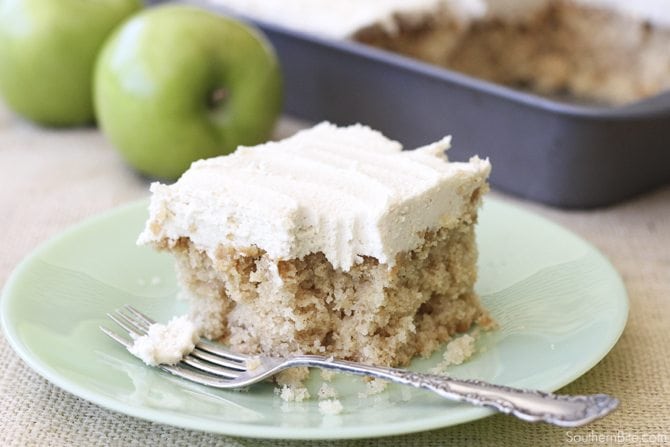 It doesn't get much easier than this Easy Apple Sheet Cake! And that Brown Sugar Icing is to die for! 