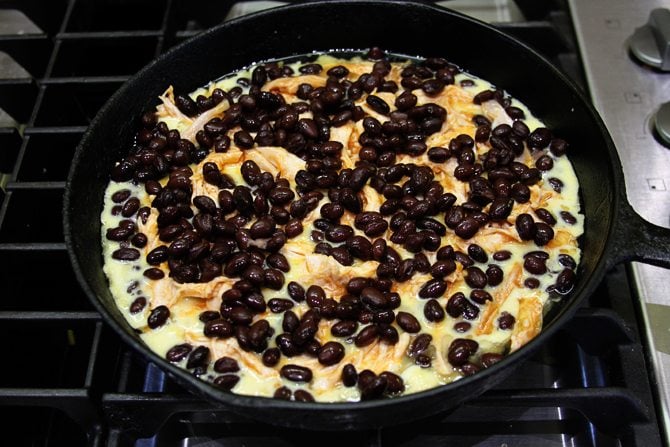 This Chicken Enchilada Cornbread Casserole will be a instant family favorite! It's a great one-pan recipe the whole family will love! 