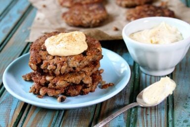 These Black-Eyed Pea Cakes with Creole Mayo are an amazing side to nearly anything. They're just packed with flavor!