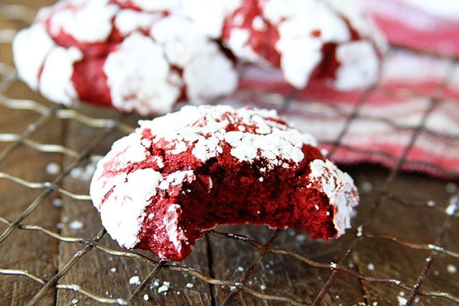 With only 4 ingredients, these Red Velvet Cake Mix Cookies are easier than you think. They're pillowy perfection! 