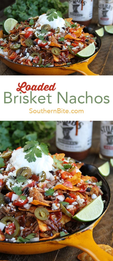 The Slow Cooker does all the hard work with these amazingly delicious LOADED Brisket Nachos! 