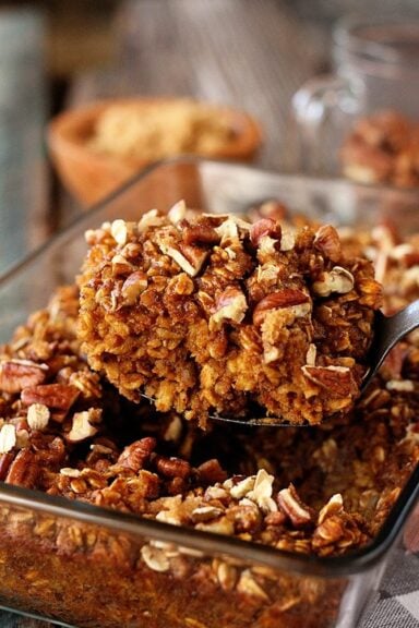 Pumpkin, pecans, brown sugar, and oatmeal combine in this classic recipe made over for fall!