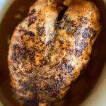 Slow Cooker Turkey Breast in crockpot.