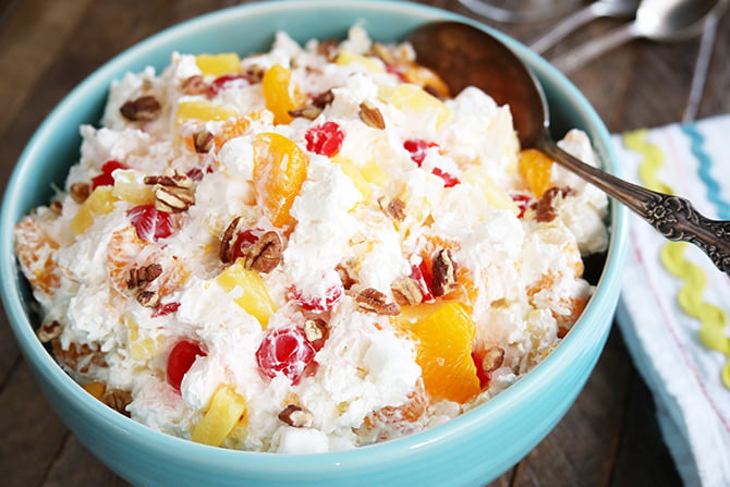 Ambrosia in a serving bowl