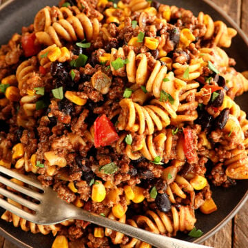 One Pan Taco Pasta Salad
