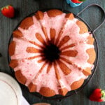 Strawberry Jam Pound Cake from top