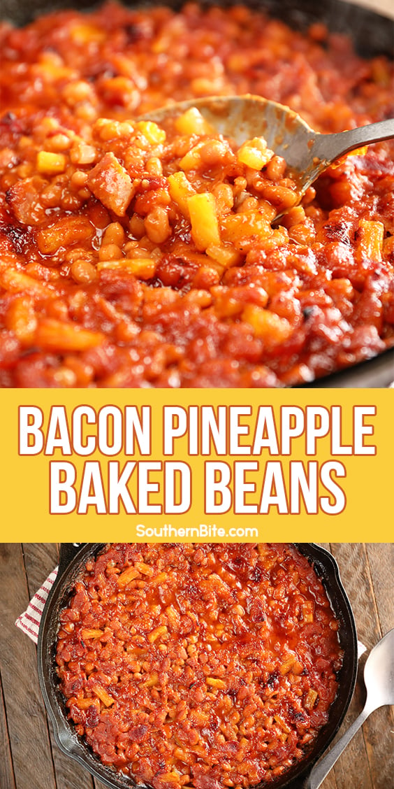 Bacon Pineapple Baked Beans image for Pinterest