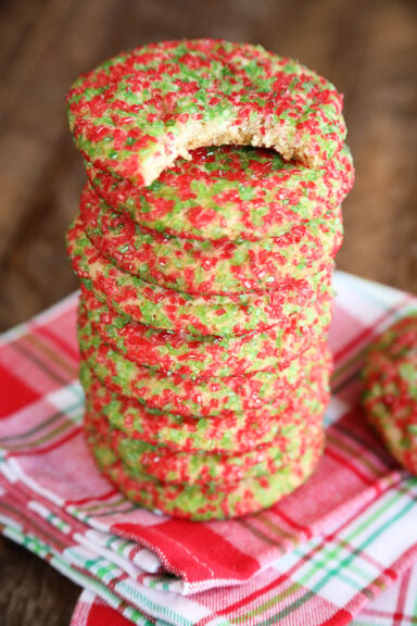 Stack of Chewy Sugar Cookies