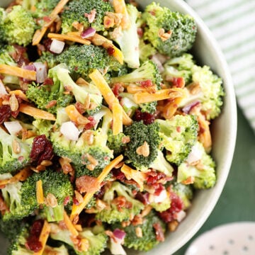 bowl of Easy Broccoli Salad