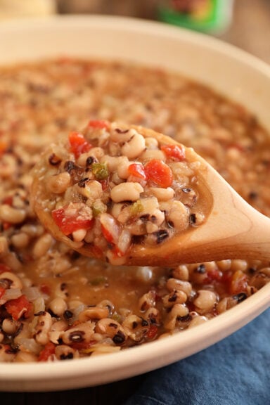 spoonful of Spicy Creole Black-eyed Peas
