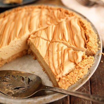 sliced Peanut Butter Cream Pie
