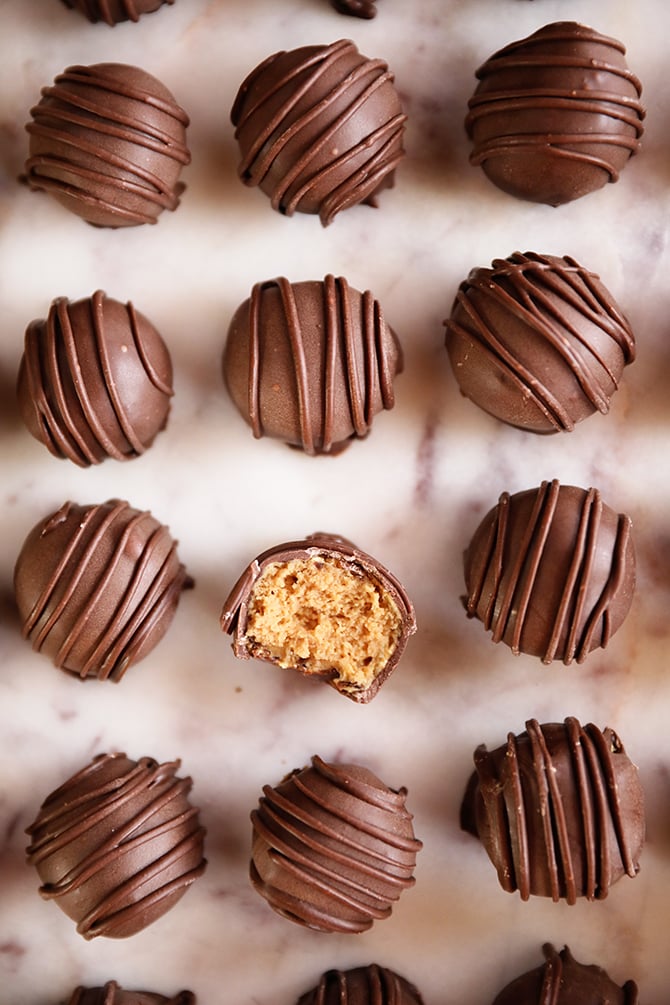 Rows of Peanut Butter Balls