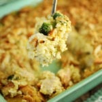Spoonful of Broccoli Cheese Chicken Casserole.