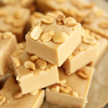 Stack of Peanut Butter Fudge.