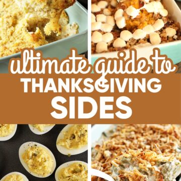 Ultimate Guide to Thanksgiving Sides Image for Pinterest.