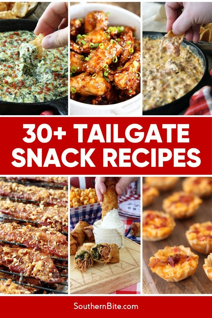 30+ Tailgate Snack Recipes Image for Pinterest.